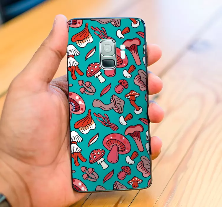 Adesivo Samsung concetto di fungo colorato - TenStickers