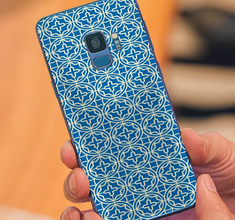 Adesivo Samsung copertina con motivo blu - TenStickers