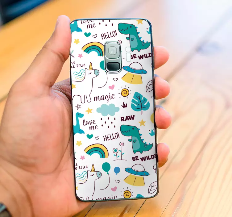 Adesivo Samsung creature fantastiche e giocose - TenStickers