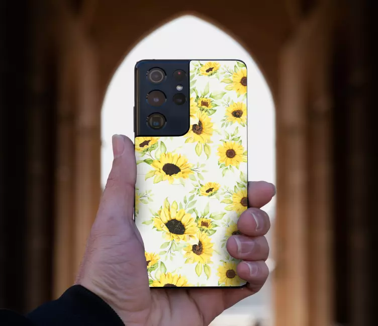 Adesivo Samsung motivo girasole - TenStickers