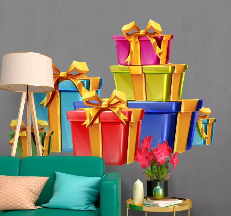 Adesivo scatole regalo colorate - TenStickers