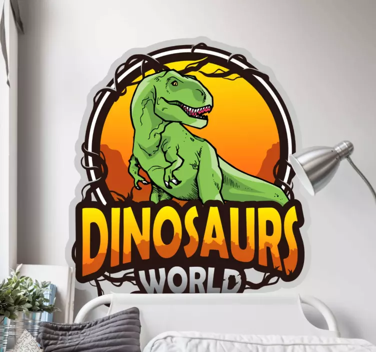 Adesivo scena di avventura con dinosauri - TenStickers