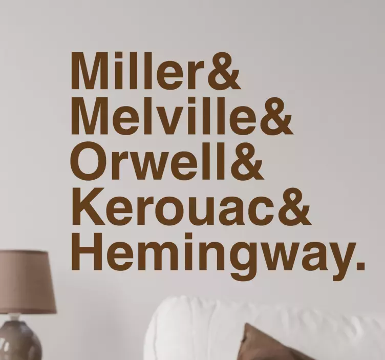 Adesivo scrittori famosi monocolore - TenStickers