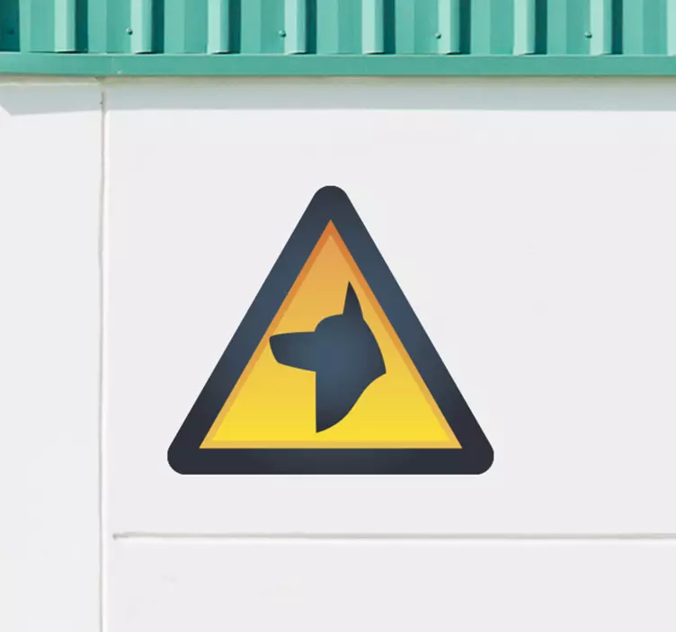 Adesivo segnale di avvertimento del cane - TenStickers