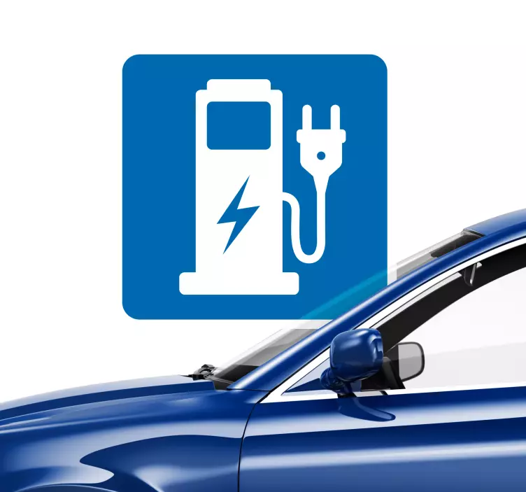 Adesivo con segno di ricarica elettrica - TenStickers