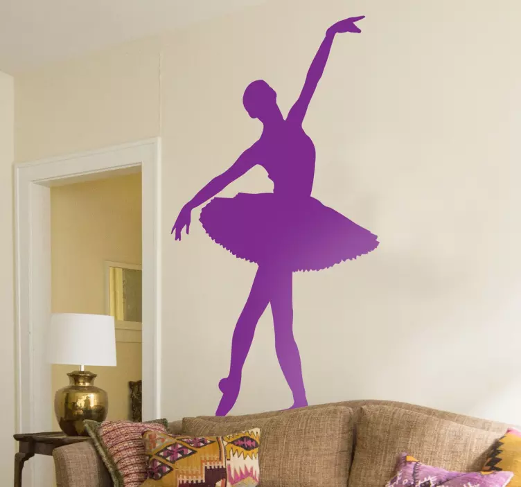 Adesivo silhouette ballerina classica - TenStickers