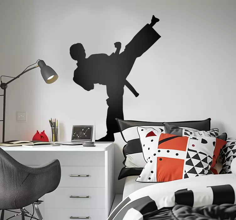 Adesivo silhouette Karate - TenStickers