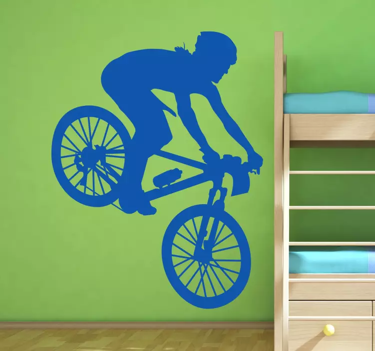 Adesivo silhouette mountain bike - TenStickers