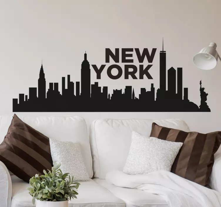 Adesivo skyline New York monocolore - TenStickers