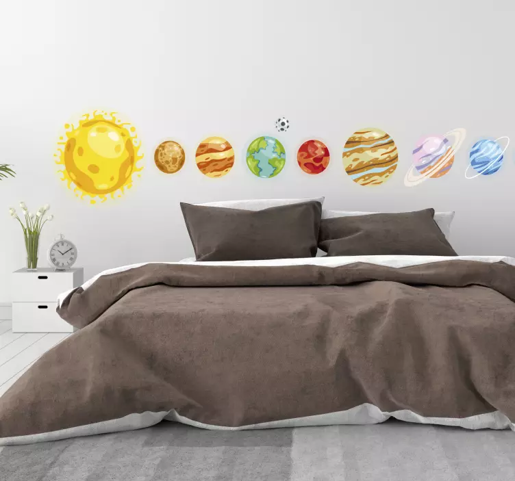 Adesivo spazio corpi celesti del sistema solare - TenStickers