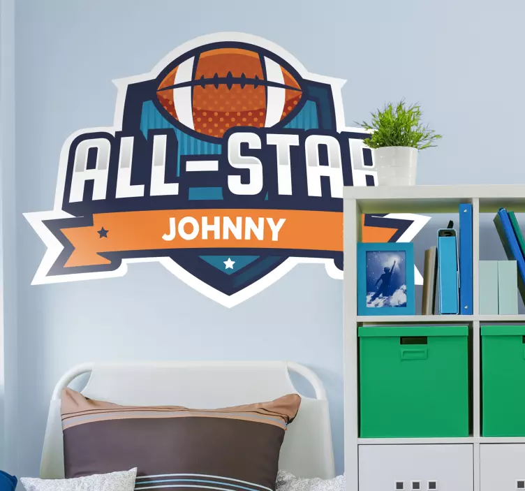 Adesivo sport emblema del football all-star - TenStickers
