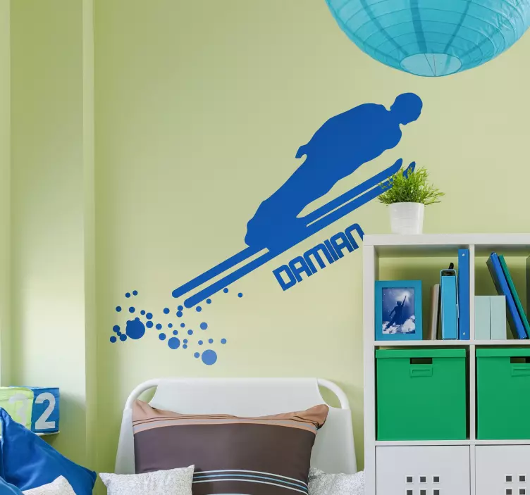 Adesivo sport estremo action figure di sciatore - TenStickers