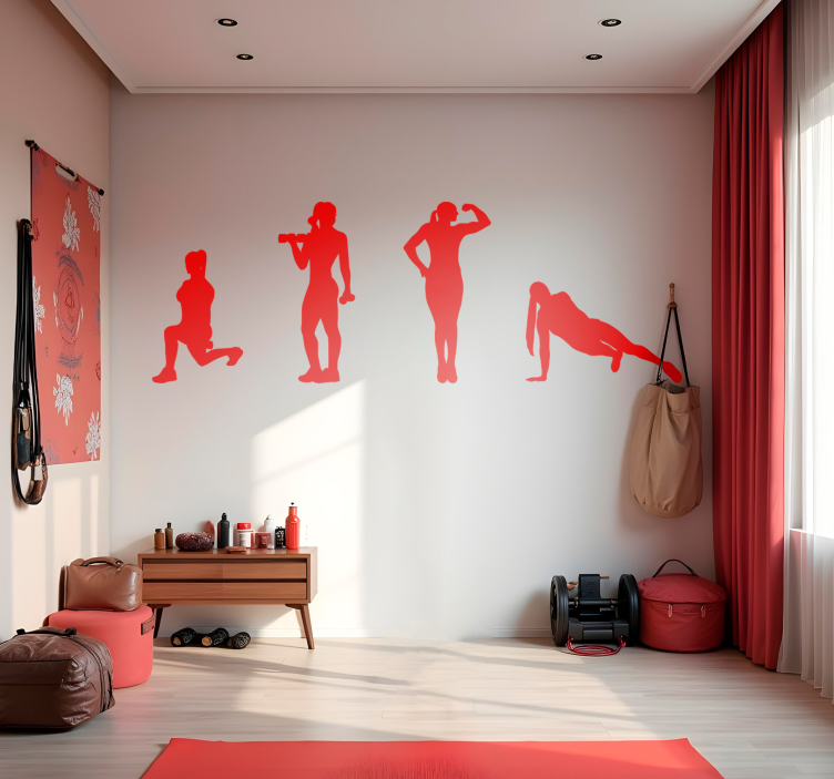 Adesivo sport fitness per donne forti - TenStickers