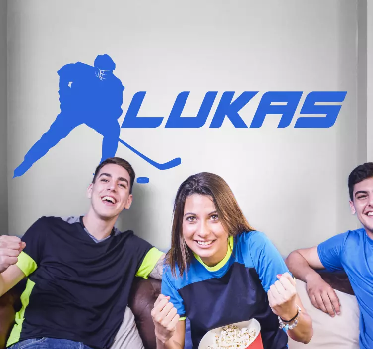 Adesivo sport ispirazione personalizzata per l'hockey - TenStickers