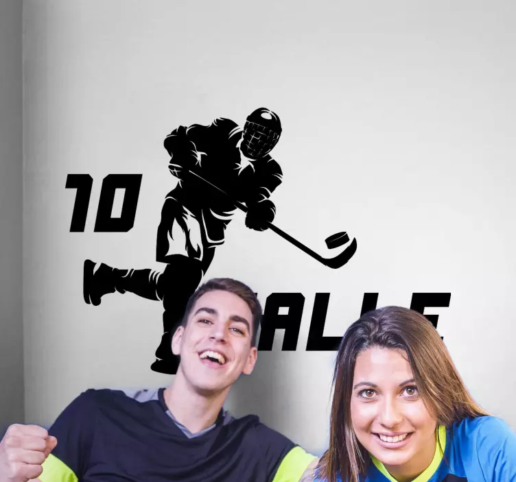 Adesivo sport movimento del giocatore di hockey - TenStickers