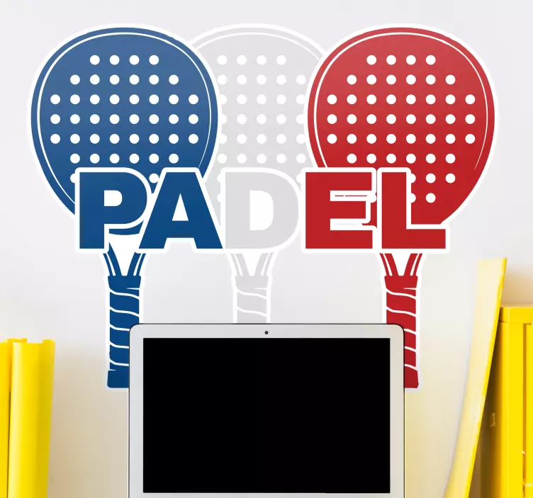 Adesivo sport racchette da padel colorate - TenStickers