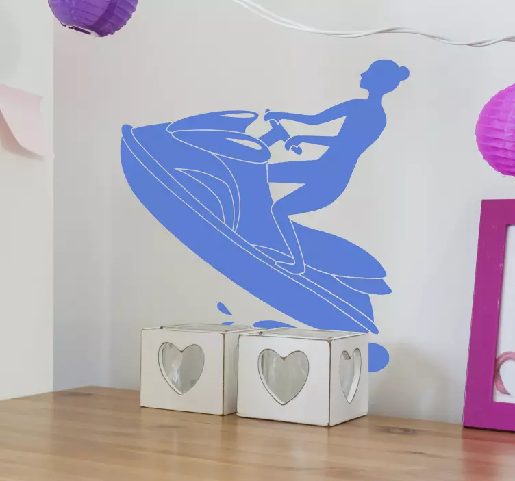 Fantastico adesivo sportivo con moto d'acqua - TenStickers