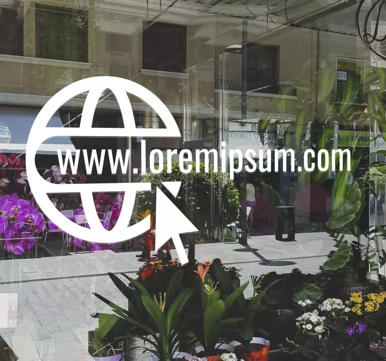 Adesivo per vetrina internet sito web personalizzato - TenStickers