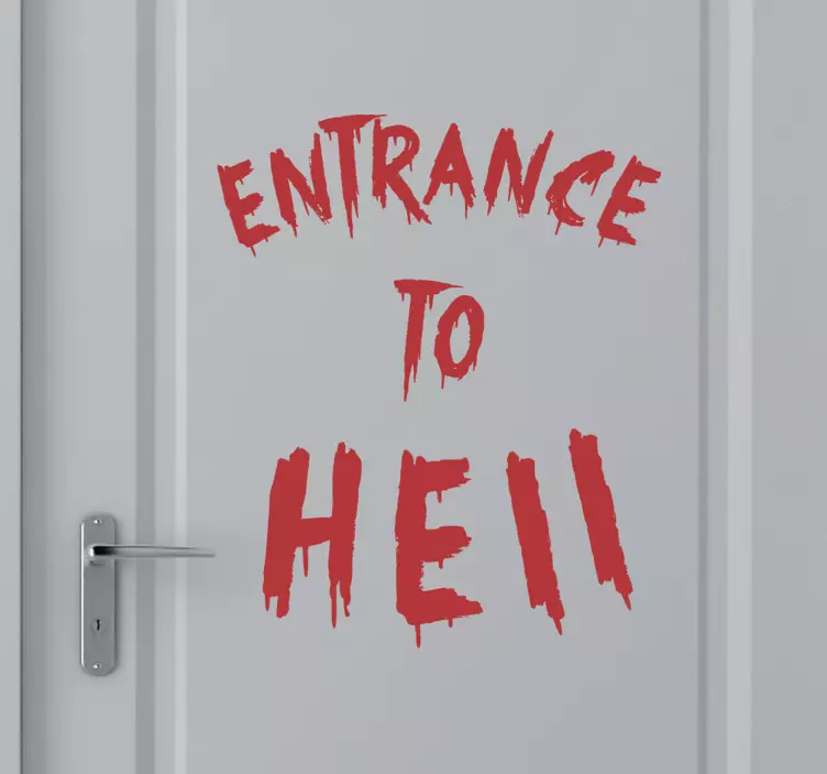 Adesivo terrificante entrance to hell - TenStickers