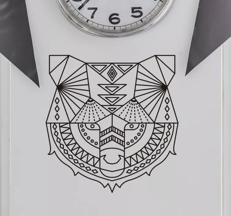 Adesivo testa di animale geometrica - TenStickers