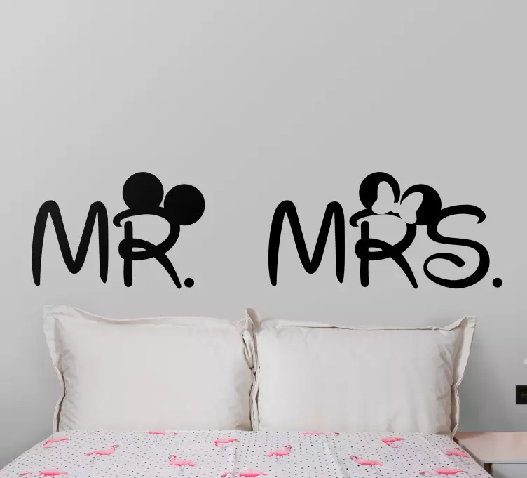 Adesivo murale testata letto Disney mr. Sig. Ra. Testiera - TenStickers
