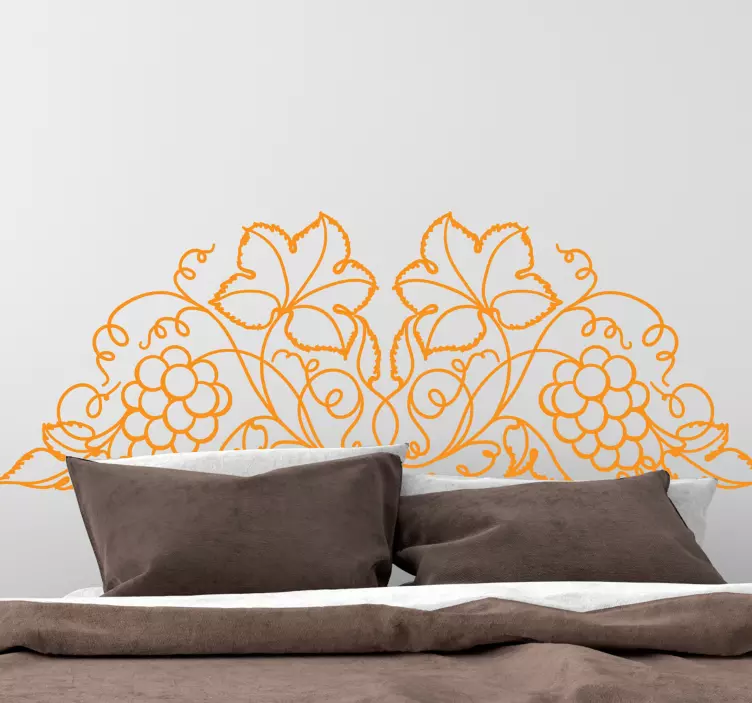 Adesivo testata letto vite floreale decorativa - TenStickers