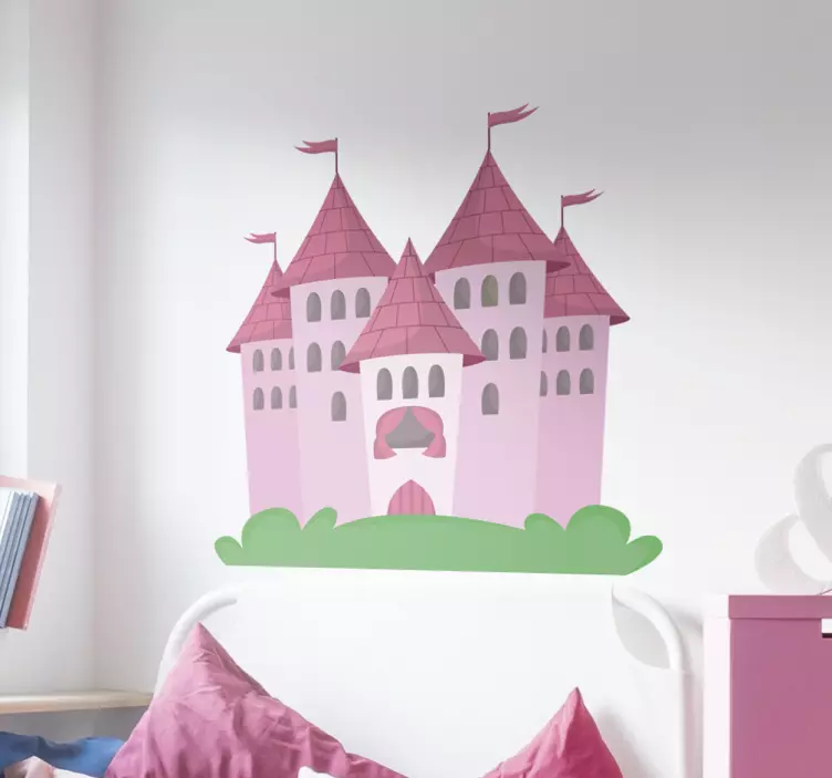 Adesivo testiera letto Castello Bimba - TenStickers