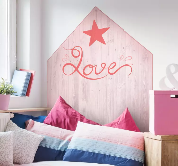 Adesivo testiera letto love stella - TenStickers