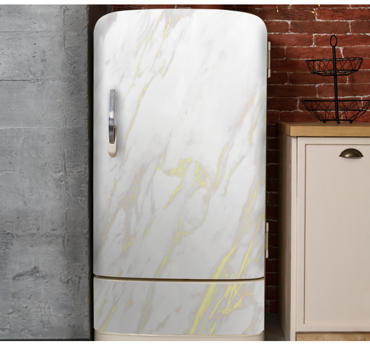 Sticker texture rivestimento per frigorifero in marmo - TenStickers