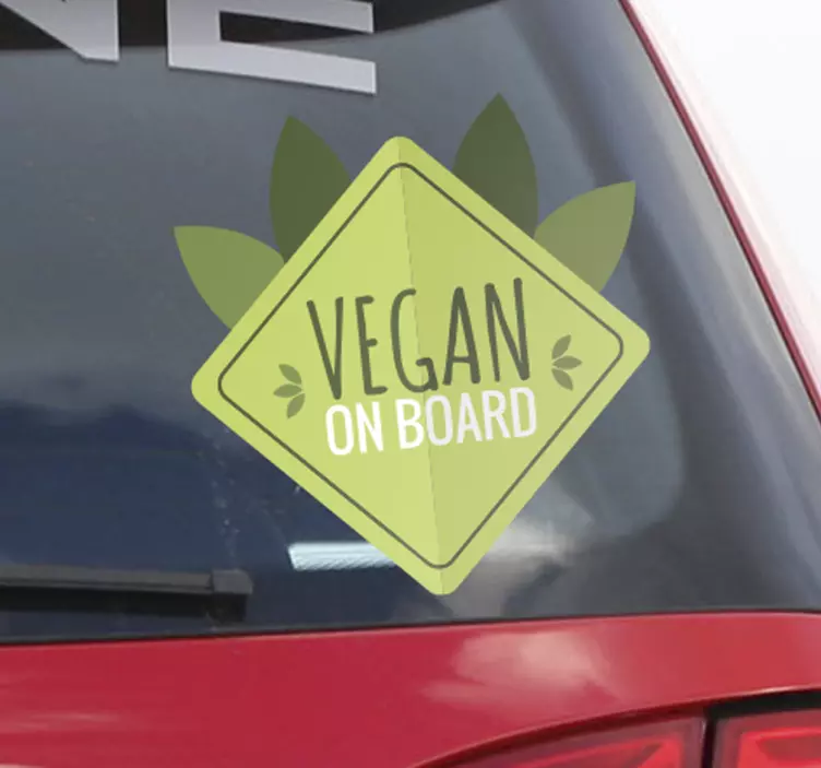 Adesivo per auto vegan on board - TenStickers