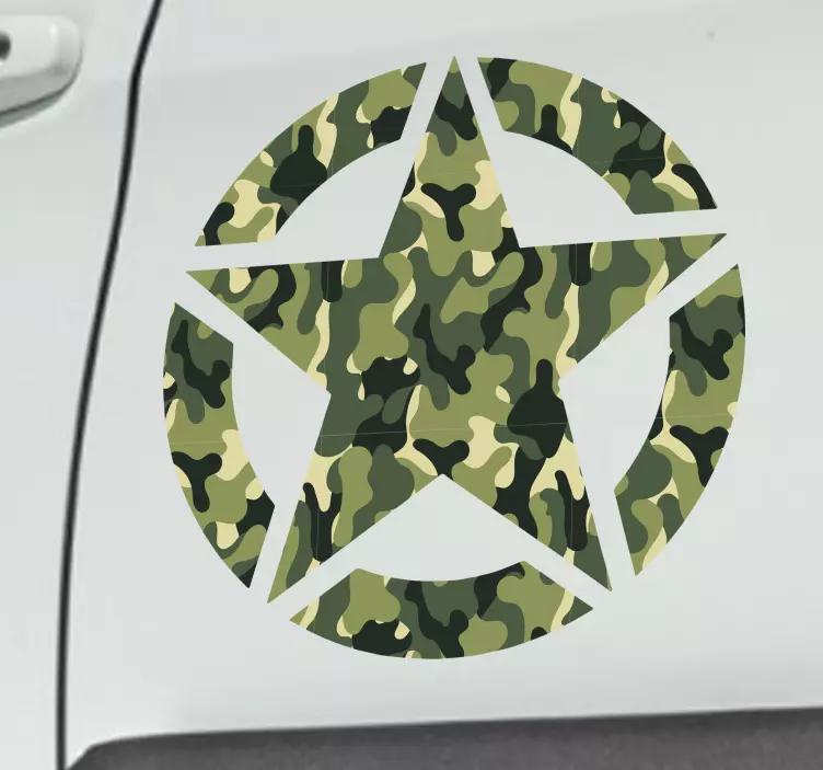 Adesivo per auto stella militare - TenStickers