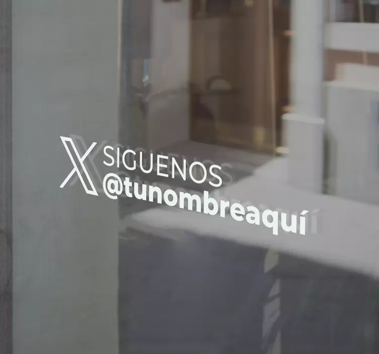 Adesivo Vetrina Twitter Simbolo Seguici Negozi - TenStickers