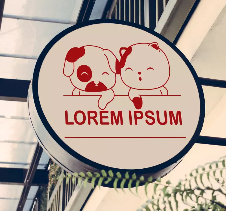 Adesivo vetrine veterinario - TenStickers