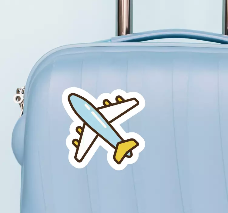 Adesivo viaggio aeroplano stilizzato - TenStickers