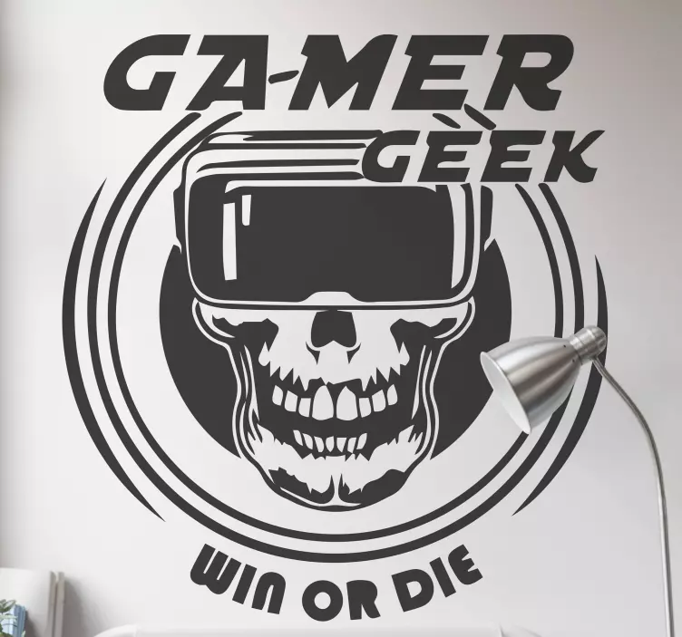 Adesivo videogioco design teschio gamer - TenStickers