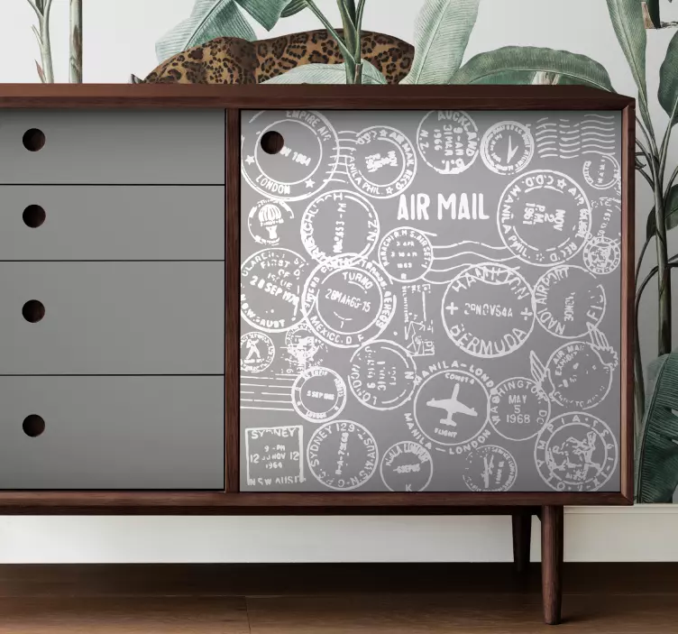 Adesivo per mobili viaggi vintage - TenStickers