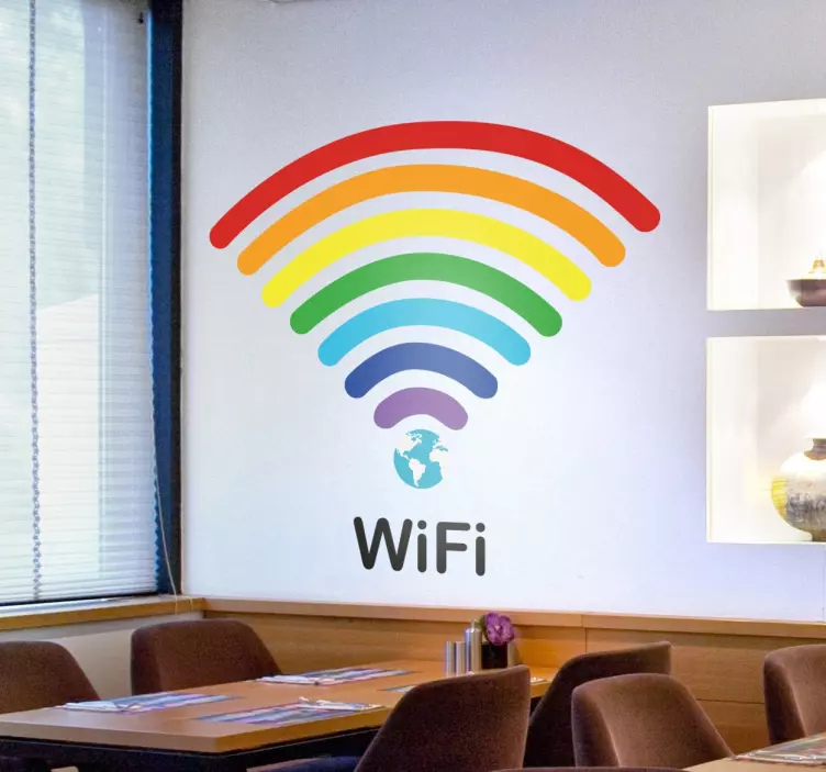 Adesivo wifi arcobaleno - TenStickers