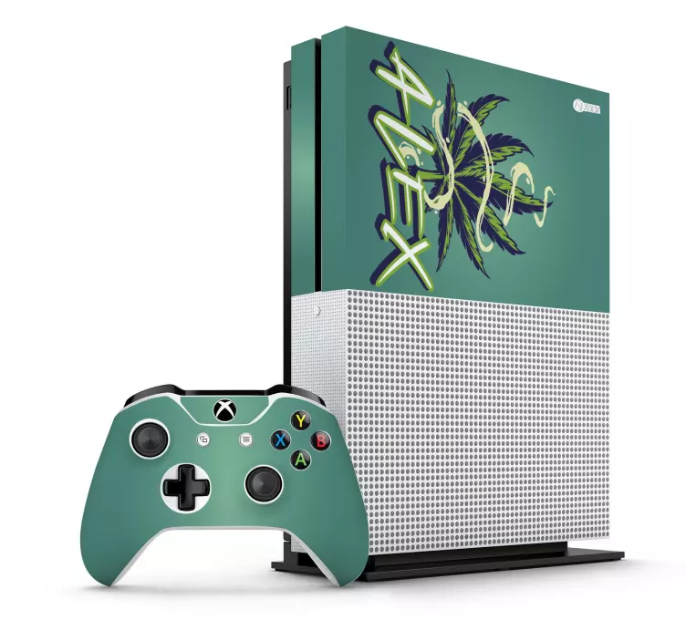 Adesivo Xbox design personalizzato di marijuana - TenStickers