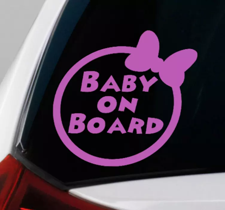 Baby minnie a bordo adesivo baby a bordo - TenStickers
