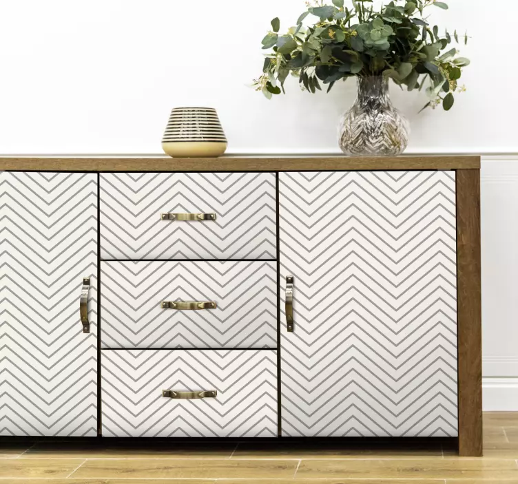 Carta adesiva per mobile linee grigie - TenStickers