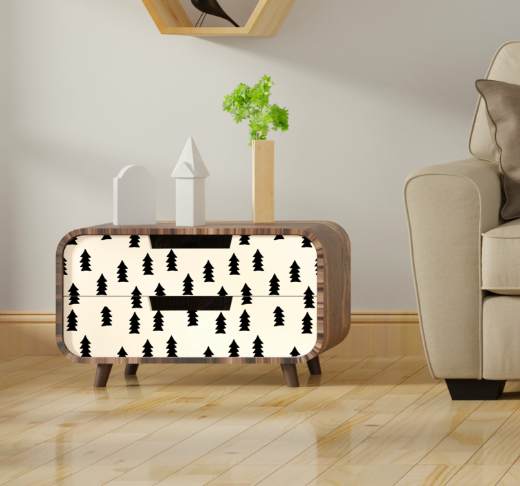 Carta adesiva per mobile modello alberi - TenStickers