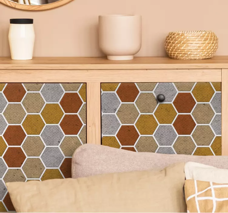 Carta adesiva per mobile texture a nido d'ape - TenStickers