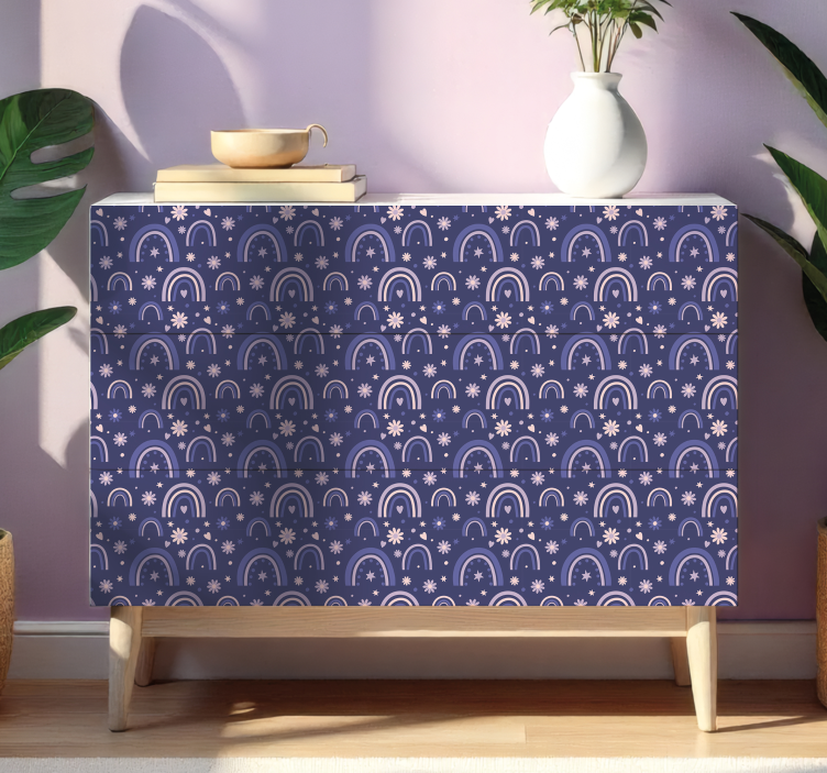 Carta adesiva per mobili arcobaleni viola - TenStickers