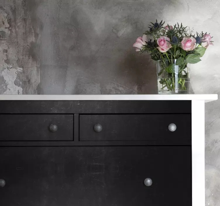 Carta adesiva per mobili cassettiera nera elegante - TenStickers