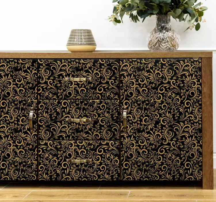 Carta adesiva per mobili elegante motivo a vortice - TenStickers