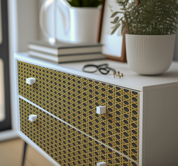 Carta adesiva per mobili in vimini - TenStickers