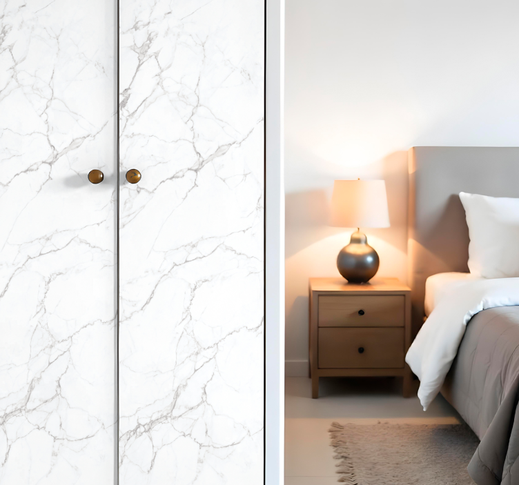 Carta adesiva per mobili marmo bianco - TenStickers