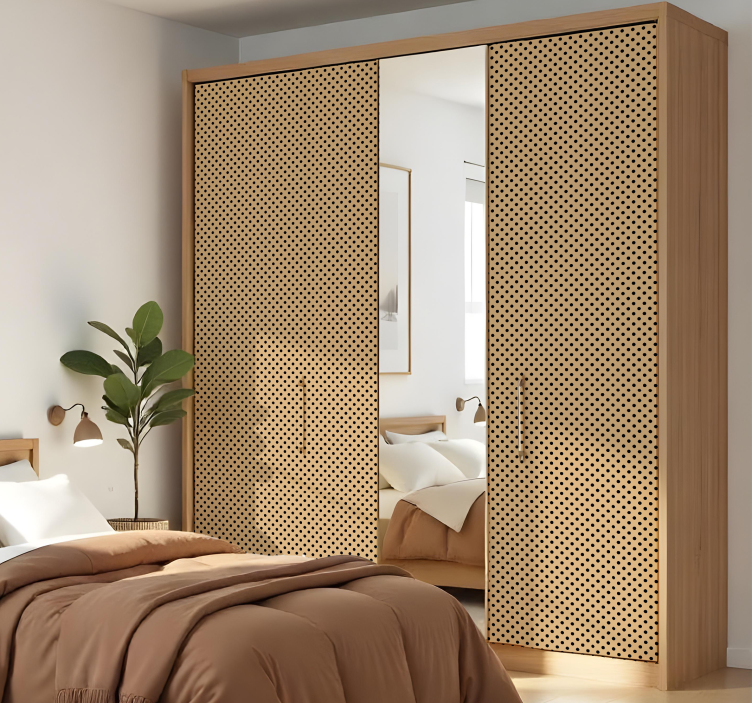 carta adesiva per ante armadio motivo a punti - TenStickers