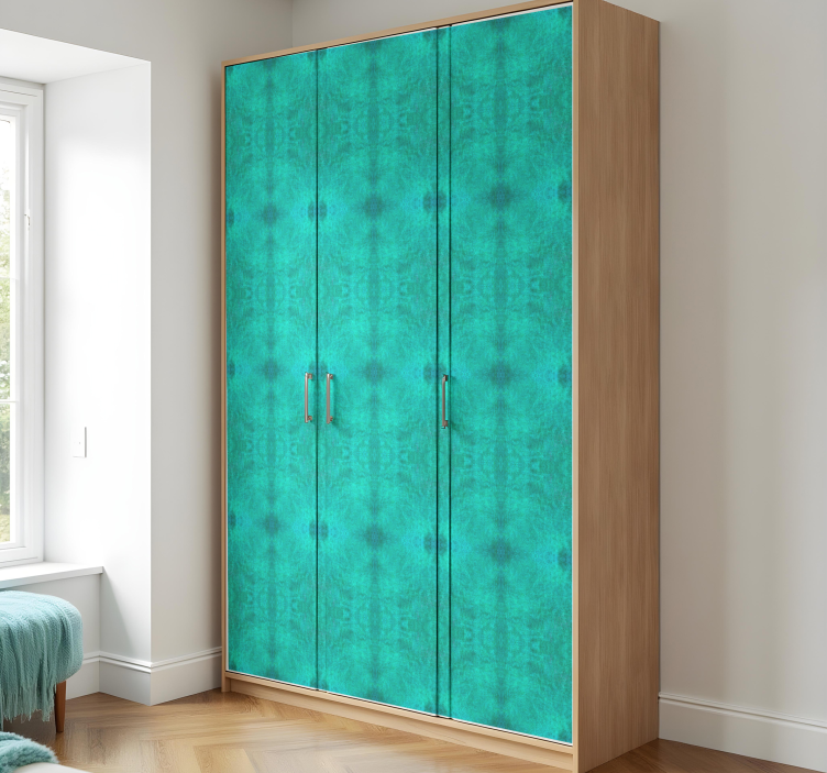 Carta adesiva per mobili motivo a trama turchese - TenStickers