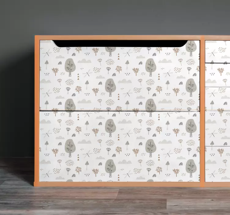 Carta adesiva per mobili motivo albero fantasioso - TenStickers